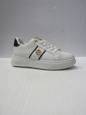 Buty sportowe damskie na płaskim (36-41) B1048 WHITE/BROWN