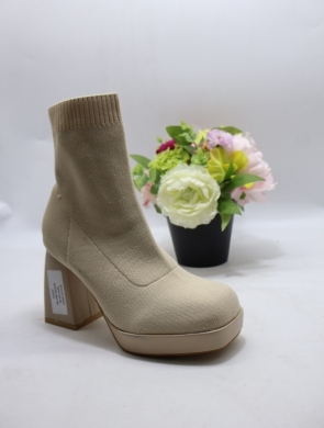 Botki damskie na obcasie (36-41) H8-230 BEIGE