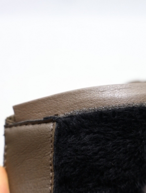 Botki damskie ocieplane na obcasie (36-41) 7017 BROWN