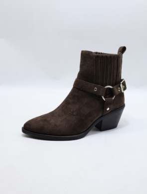 Botki damskie na obcasie (36-41) 68347 BROWN