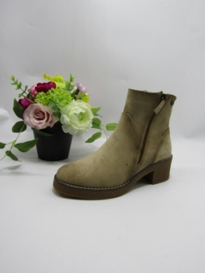Botki damskie ocieplane na obcasie (36-41) 1986-2 BEIGE