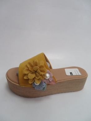 Klapki damskie na koturnie (36-41) 8037-3 YELLOW
