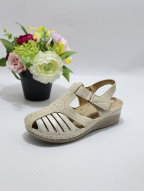 Sandały damskie na koturnie (36-42) 21310-4 BEIGE