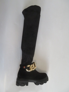 Kozaki damskie jesienne na płaskim (36-41) 5709 BLACK