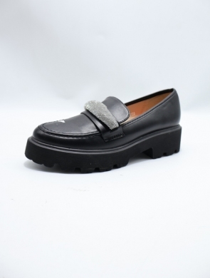 Mokasyny damskie na płaskim (36-41) B2727 BLACK
