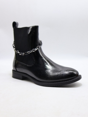 Botki damskie ocieplane na płaskim (36-41) K22020B BLACK