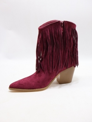 Botki damskie na obcasie (36-41) T180 WINE