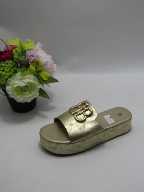 Klapki damskie na płaskim (36-41) F376 GOLD