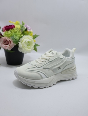 Buty sportowe damskie na płaskim (36-41) 23093 WHITE