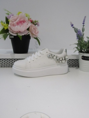 Buty sportowe damskie na płaskim (36-41) 7535 SILVER