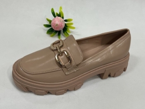 Mokasyny damskie na koturnie (36-41) J-1 BEIGE