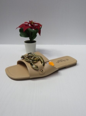Klapki damskie na płaskim (36-41) 0613 BEIGE