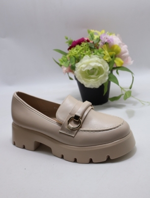 Mokasyny damskie na płaskim (38-41) 888-621 BEIGE