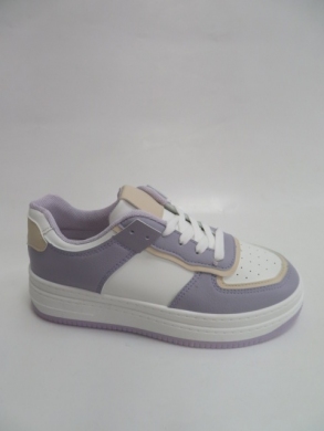 Buty sportowe damskie na płaskim (36-41) AB989 WH/PURPLE