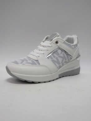 Buty sportowe damskie na koturnie (36-41) DF709 BLANCO