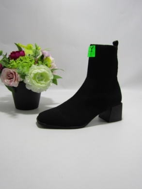 Botki damskie na obcasie (36-41) 9659A BLACK