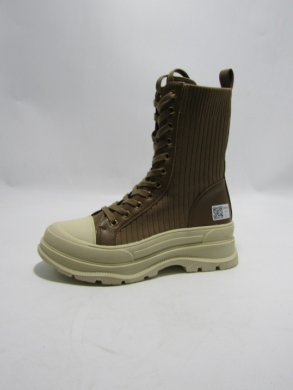 Botki damskie na płaskim (36-41) 8775-PA KHAKI