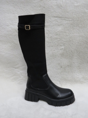Kozaki damskie na płaskim (36-41) QT89 BLACK