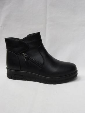 Botki damskie ocieplane na płaskim (37-42) W77-6 BLACK