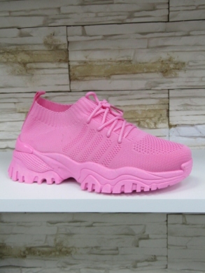 Buty sportowe damskie na płaskim (36-41) 88-69 FUCHSIA