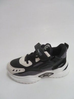 Buty sportowe dziewczęce (32-37) E72 BEIGE/BLACK