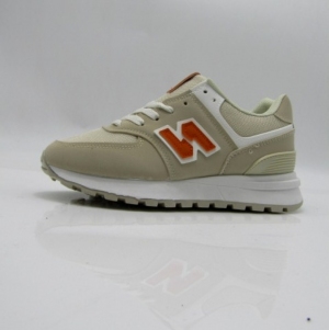 Buty sportowe damskie na płaskim (36-41) LY-085 BEI/ORANGE