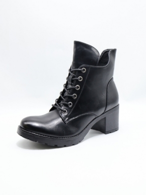 Botki damskie ocieplane na obcasie (36-41) YCC-128 BLACK