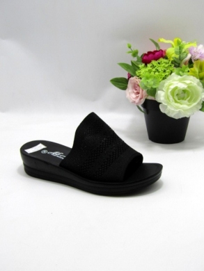 Klapki damskie na koturnie (36-41) 837 BLACK