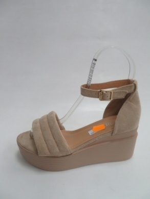 Sandały damskie na koturnie (36-41) BE-9009 BEIGE