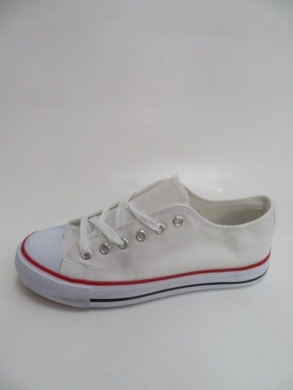Trampki damskie na płaskim (36-41) 608-2 WH/RED