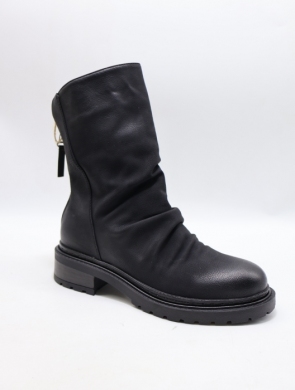 Botki damskie na płaskim (36-41) 1132 BLACK