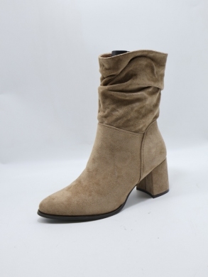 Botki damskie ocieplane na obcasie (36-41) HQ339 KHAKI