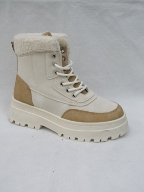 Botki damskie ocieplane na płaskim (36-41) BL317 BEIGE