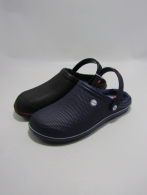 Kroksy męskie ocieplane (43-48) H369-LD BLACK+NAVY