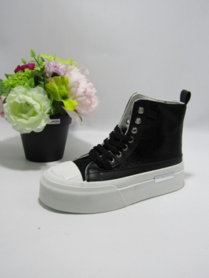 Trampki damskie na płaskim (36-41) A88-191 BLACK
