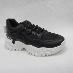 Buty sportowe damskie na płaskim (36-41) AB960 BLACK
