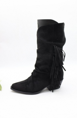Kozaki damskie na obcasie (36-41) T315 BLACK