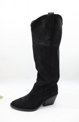 Kozaki damskie na obcasie (36-41) 52222 BLACK