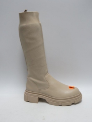 Kozaki damskie na płaskim (36-41) 888-30 BEIGE