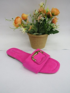 Klapki damskie na płaskim (36-41) 1730 FUCHSIA