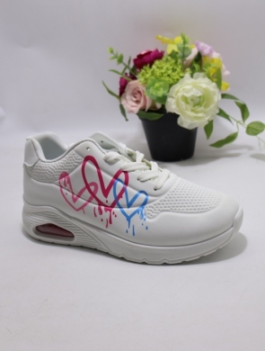 Buty sportowe damskie na płaskim (36-41) 6006 WHITE