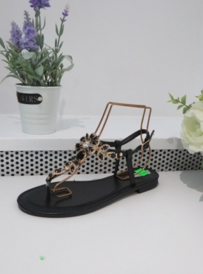 Sandały damskie na płaskim (36-41) 5094 BLACK