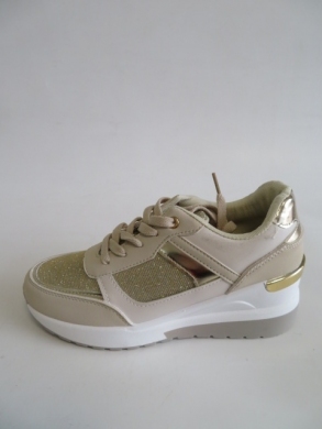 Buty sportowe damskie na koturnie (36-41) 8030 BEIGE