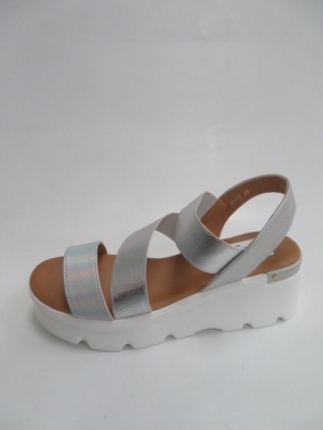Sandały damskie na koturnie (36-41) 0-40 SILVER