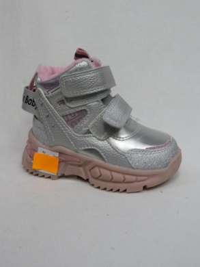 Botki dziewczęce ocieplane (21-26) H297 SILVER/PINK