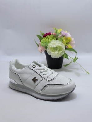 Buty sportowe damskie na płaskim (36-40) J-150 WHITE