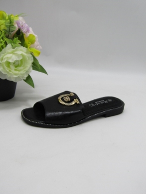 Klapki damskie na płaskim (36-41) 0635 BLACK