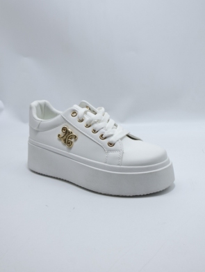 Buty sportowe damskie na płaskim (36-41) EL-015 WHITE