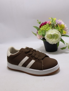 Buty sportowe damskie na płaskim (36-41) D26-15 BR/WHITE