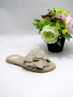 Klapki damskie na płaskim (36-41) 7236 BEIGE